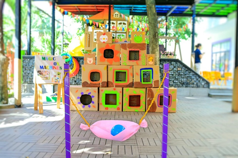 Sân chơi rộng lớn tại Kindy City Thủ Đức