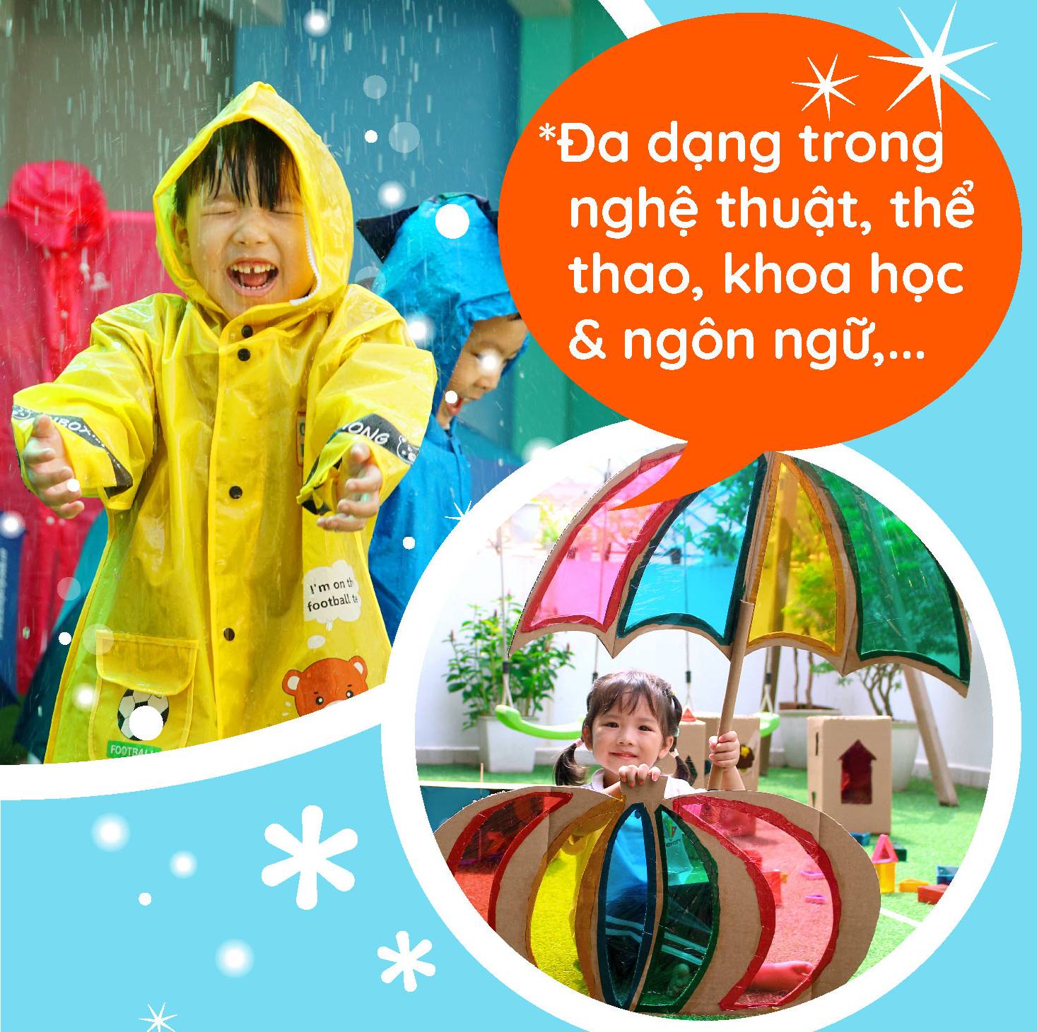 KINDY CITY là một ngôi trường đầy màu sắc, với không gian học tập tràn ngập niềm vui